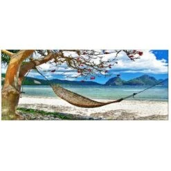 Stampa Su Tela Mare - Natura E Paesaggi - Per Soggiorno, Camera - Multicolore In Poliestere, Legno, 70 X 3 X 100 Cm