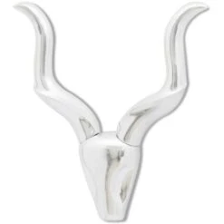 Decorazione Da Parete Testa Gazzella Colore Argento 50 Cm VidaXL