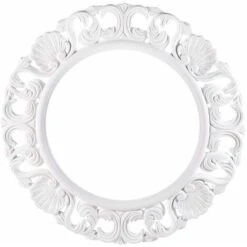 Cornice Rotonda Shabby Chic Da Parete In Legno Bianco