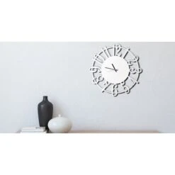 Orologio Numeri Bianco - Decorazione Da Parete, Rotondo - Da Soggiorno, Cucina, Ufficio - Bianco In Metallo, 50 X 0,15 X 50 Cm 11 Orologio Numeri Bianco - Decorazione Da Parete, Rotondo - Da Soggiorno, Cucina, Ufficio - Bianco In Metallo, 50 X 0,15 X 50 Cm -Armonia Decor 29552957 5
