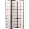 Paravento Giapponese Shoji In Legno Marrone Scuro Di 3 Pannelli -Armonia Decor 29975613 1