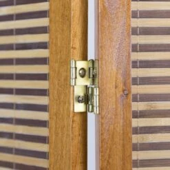 Paravento In Legno Marrone In Bambù Di 4 Pannelli -Armonia Decor 29975631 4
