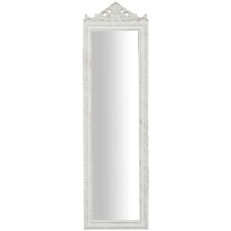 Specchiera Da Terra Finitura Bianco Anticato CON GRECA 4 Specchiera Da Terra Finitura Bianco Anticato CON GRECA - immagine 2