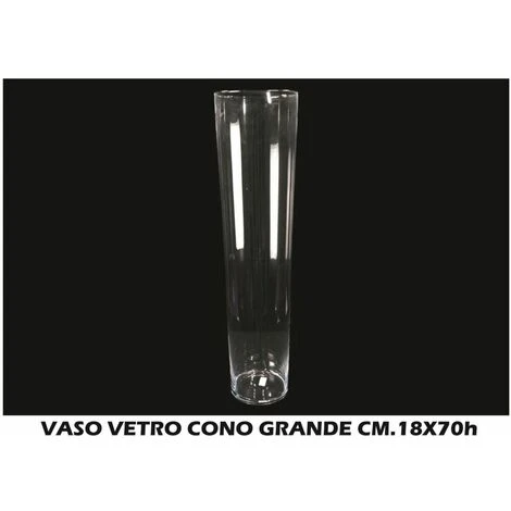 VASO VETRO CONO GRANDE CM.18X70h 3 VASO VETRO CONO GRANDE CM.18X70h