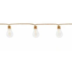 Ghirlanda Festiva Di 10 Lampadine Su Corda Di Canapa Alimentata A Batteria -Armonia Decor 30347706 3