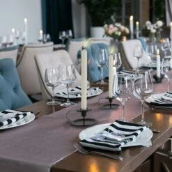 Portacandele 2 Pezzi, Portacandele Vintage In Ferro Battuto Con Manico E Vassoio, Candelabri Retrò, Decorazione Da Tavola Per San Valentino, Natale, Halloween, Cerimonia Di Matrimonio, Compleanno, Ner -Armonia Decor 30853158 5