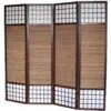 Paravento In Legno Marrone E Bambù Speciale Taglia 2 M Di 4 Pannelli 1 Paravento In Legno Marrone E Bambù Speciale Taglia 2 M Di 4 Pannelli -Armonia Decor 30958182 1