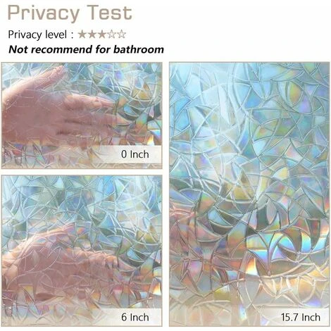 LITZEE 3DPellicola Per Vetri Decorativa, Pellicola Per Vetri Elettrostatica Effetto Arcobaleno , Pellicola Per Vetri 3D Anti UV, Pellicola Oscurante Per Finestre Ideale Per Camera Da Letto, Ufficio, 6 LITZEE 3DPellicola Per Vetri Decorativa, Pellicola Per Vetri Elettrostatica Effetto Arcobaleno , Pellicola Per Vetri 3D Anti UV, Pellicola Oscurante Per Finestre Ideale Per Camera Da Letto, Ufficio, - immagine 4