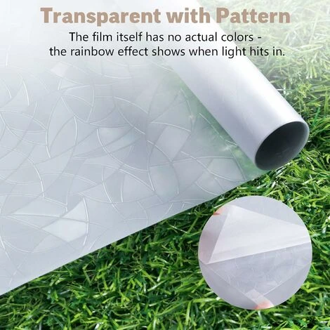LITZEE 3DPellicola Per Vetri Decorativa, Pellicola Per Vetri Elettrostatica Effetto Arcobaleno , Pellicola Per Vetri 3D Anti UV, Pellicola Oscurante Per Finestre Ideale Per Camera Da Letto, Ufficio, 7 LITZEE 3DPellicola Per Vetri Decorativa, Pellicola Per Vetri Elettrostatica Effetto Arcobaleno , Pellicola Per Vetri 3D Anti UV, Pellicola Oscurante Per Finestre Ideale Per Camera Da Letto, Ufficio, - immagine 5