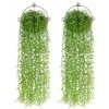 2pcs Pianta Artificiale Appesa, 95 Cm Piante Artificiali Edera Foglie Di Salice Piante Di Plastica, Matrimonio Giardino Appeso Pianta Di Vite Decorazione -A -Armonia Decor 31782055 1