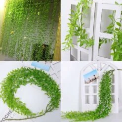 2pcs Pianta Artificiale Appesa, 95 Cm Piante Artificiali Edera Foglie Di Salice Piante Di Plastica, Matrimonio Giardino Appeso Pianta Di Vite Decorazione -A -Armonia Decor 31782055 3