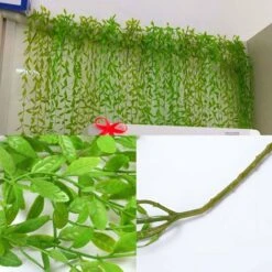 2pcs Pianta Artificiale Appesa, 95 Cm Piante Artificiali Edera Foglie Di Salice Piante Di Plastica, Matrimonio Giardino Appeso Pianta Di Vite Decorazione -A -Armonia Decor 31782055 4