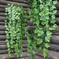 Piante Verdi Artificiali, 5 Pezzi Da 90 Cm Di Edera Finta Da Appendere Alla Decorazione Di Foglie Di Clorella Verde -Armonia Decor 31782186 4
