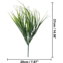 Plantas Artificiales De Pasto De Trigo Verde (6 Piezas) Plantas Artificiales De 37 Cm Hierba De Arbusto De Plástico Sintético Para Decoración De Balcones Y Bodas -Armonia Decor 31782314 2