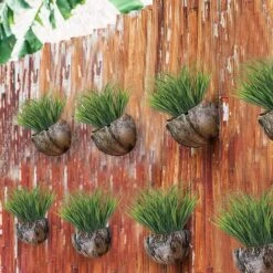 Plantas Artificiales De Pasto De Trigo Verde (6 Piezas) Plantas Artificiales De 37 Cm Hierba De Arbusto De Plástico Sintético Para Decoración De Balcones Y Bodas -Armonia Decor 31782314 3