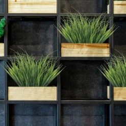 Plantas Artificiales De Pasto De Trigo Verde (6 Piezas) Plantas Artificiales De 37 Cm Hierba De Arbusto De Plástico Sintético Para Decoración De Balcones Y Bodas -Armonia Decor 31782314 4