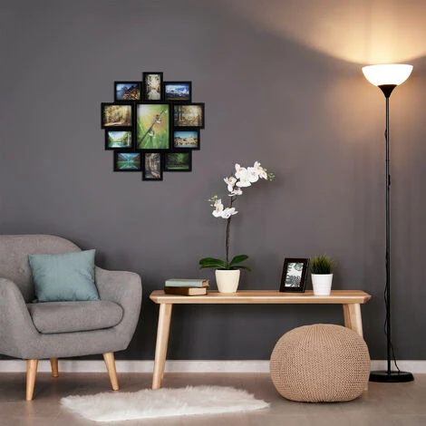 Relaxdays Cornice Per 11 Foto, Porta-fotografie Multiplo, Collage Multifoto Da Appendere, A Più Foto, Nero 4 Relaxdays Cornice Per 11 Foto, Porta-fotografie Multiplo, Collage Multifoto Da Appendere, A Più Foto, Nero - immagine 2