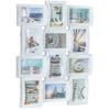 Relaxdays Portafoto Multiplo, Porta Fotografie, Collage Di 12 Foto, HLP: 60,5 X 47,5 X 3,5 Cm, Bianco -Armonia Decor 31793419 1