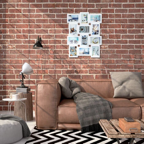 Relaxdays Portafoto Multiplo, Porta Fotografie, Collage Di 12 Foto, HLP: 60,5 X 47,5 X 3,5 Cm, Bianco 4 Relaxdays Portafoto Multiplo, Porta Fotografie, Collage Di 12 Foto, HLP: 60,5 X 47,5 X 3,5 Cm, Bianco - immagine 2