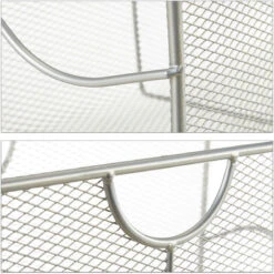 Relaxdays Portariviste Mesh Cesto Portadepliant Da Terra Metallo Portagiornali HLP HBT 27 X 39 X 17 Cm, Argento -Armonia Decor 31793640 4