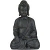 Relaxdays Statua Zen Del Buddha Seduto XL, 40 Cm, Feng Shui, Per Esterni, Da Giardino, Decorativa, Grigio Scuro 1 Relaxdays Statua Zen Del Buddha Seduto XL, 40 Cm, Feng Shui, Per Esterni, Da Giardino, Decorativa, Grigio Scuro -Armonia Decor 31795884 1