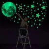 435 Dots Moon And Stars Glow In The Dark Glowing Fluorescent Wall Stickers Adesivo A Soffitto Per Baby Nursery Decor