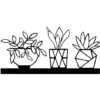Decorazione In Metallo Fiori - Natura - Wall Art, Muro - Nero In Metallo, 70 X 0,15 X 30 Cm -Armonia Decor 33203311 1