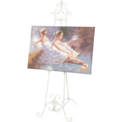 Cavalletto Portaquadro Pittore Porta Tela, Portamenu, Lavagna Pittura, Quadro Esposizione Dipinti Ferro, Più Robusti Del Legno -Armonia Decor 33302713 3