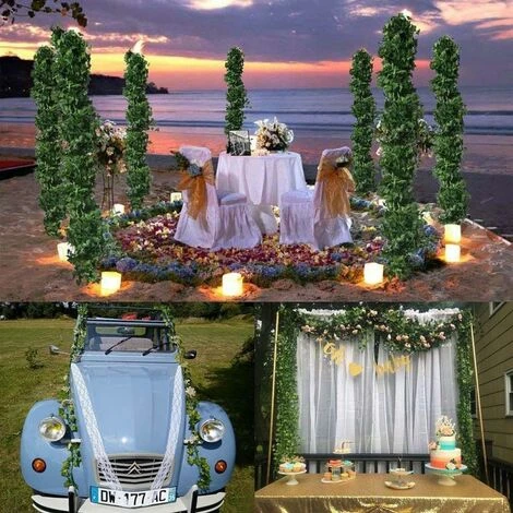 Piante Pendenti Artificiali, Foglie Di Edera Finte Ghirlanda Regali Giardino Per Feste Decorazioni Per La Casa Da Parete Per Matrimoni 12 Pezzi Edera 4 Piante Pendenti Artificiali, Foglie Di Edera Finte Ghirlanda Regali Giardino Per Feste Decorazioni Per La Casa Da Parete Per Matrimoni 12 Pezzi Edera - immagine 2