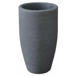 Vaso Shabby Tronco Conico Rigato Alto Da 70cm Vasar GRIGIO GHISA