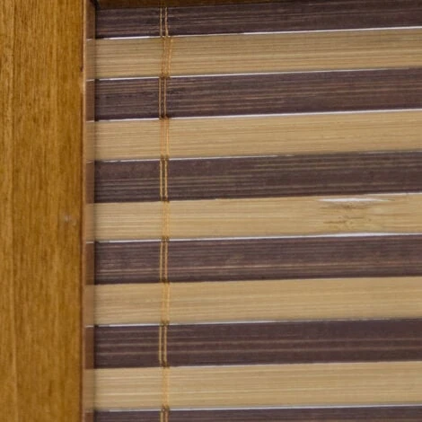 Paravento In Legno Marrone Bambù Di 3 Pannelli 5 Paravento In Legno Marrone Bambù Di 3 Pannelli - immagine 3