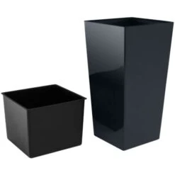 Prosperplast Urbi Vaso Di Fiori Alta 91,5 Litri, Plastica, 40 X 40 X 75 Cm In Colore Antracite -Armonia Decor 33969637 5