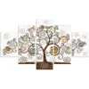 VOGUE TREE WHITE QUADRO MODERNO 5 PEZZI IN LEGNO 66 X 115 CM -Armonia Decor 34130489 1