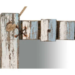 Specchio Vintage Da Parete 64x42x3 Cm Specchio Da Parete In Legno Massello Con Corda Specchio Bagno E Specchio Camera Da Letto -Armonia Decor 34186346 4