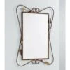 Specchio Da Parete Con Foglie Colori Ferro: Glicine -Armonia Decor 34319662 1