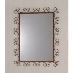 Specchio Da Parete Modello C In Ferro Battuto Colori Ferro: Blu