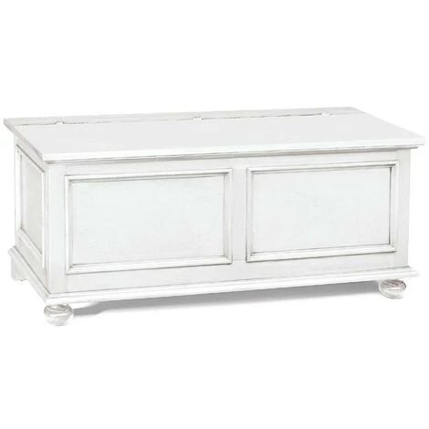 Cassapanca 100 Cm In Legno Con Piedi A Cipolla Bianco Opaco 3 Cassapanca 100 Cm In Legno Con Piedi A Cipolla Bianco Opaco
