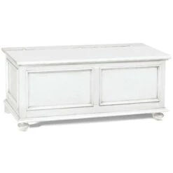 Cassapanca 120 Cm In Legno Con Piedi A Cipolla Bianco Opaco