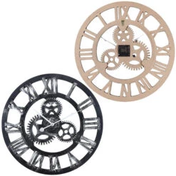 Orologio Da Parete Silenzioso Grande Orologio Industriale A Pendolo Al Quarzo Nero Per Soggiorno Camera Da Letto 45 Cm -Armonia Decor 35183899 5