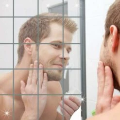 18 Pezzi Specchio Piastrelle Specchio Adesivo Specchio Da Parete Adesivo Per Decorazioni Da Parete Argento 15x15cm 9 18 Pezzi Specchio Piastrelle Specchio Adesivo Specchio Da Parete Adesivo Per Decorazioni Da Parete Argento 15x15cm -Armonia Decor 35577981 3