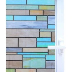 Pellicola Per Vetri Non Adesiva Anti-UV Pellicola Per Vetri 100% Privacy Pellicola Per Vetri Colorati Pellicola Elettrostatica Anti-sguardo Colore Piastrelle Per Ufficio Casa Bagno Camera Da Letto Cuc