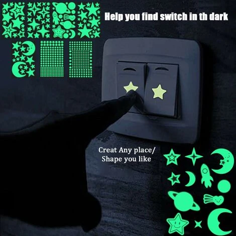 SOEKAVIA Leuchtsticker Adesivi Murali Autoadesivi Con Stelle Luminose, 508 Pezzi Di Stelle Luminose Punti E Decalcomanie Da Parete Luna Decalcomanie Da Parete Fai Da Te Per Ragazzi, Ragazze, Camerette 7 SOEKAVIA Leuchtsticker Adesivi Murali Autoadesivi Con Stelle Luminose, 508 Pezzi Di Stelle Luminose Punti E Decalcomanie Da Parete Luna Decalcomanie Da Parete Fai Da Te Per Ragazzi, Ragazze, Camerette - immagine 5