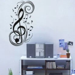 SOEKAVIA Adesivi Murali Creativi Adesivi Murali Per La Decorazione Della Casa Adesivi Murali Per Soggiorno Design Camera Da Letto Decorazioni Fai Da Te Adesivi In ​​PVC Note Musicali Adesivo 73 43 Cm -Armonia Decor 36735029 4