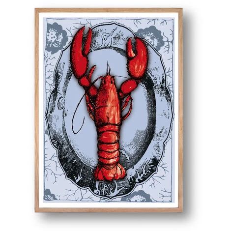 CURIOSITÀ - Poster Con Firma - Poster Da Parete - Formato Verticale - Carta Per Belle Arti Opaca Da 270 G - Design A Forma Di Aragosta - 21x30 Cm 4 CURIOSITÀ - Poster Con Firma - Poster Da Parete - Formato Verticale - Carta Per Belle Arti Opaca Da 270 G - Design A Forma Di Aragosta - 21x30 Cm - immagine 2