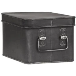 Contenitore Media 22x17x13 Cm M Nero Anticato LABEL51