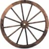 2 Ruote In Legno, Ruota Decorativa Da Giardino, Casa Decorazione,Marrone 76x76x3,5 Cm -Armonia Decor 37329610 1