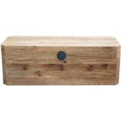 Baule In Legno Di Pino Riciclato Di Design Moderno In Legno Invecchiato Pezzo Unico Cm 130x48x45 H -Armonia Decor 37962693 3