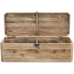 Baule In Legno Di Pino Riciclato Di Design Moderno In Legno Invecchiato Pezzo Unico Cm 130x48x45 H -Armonia Decor 37962693 4