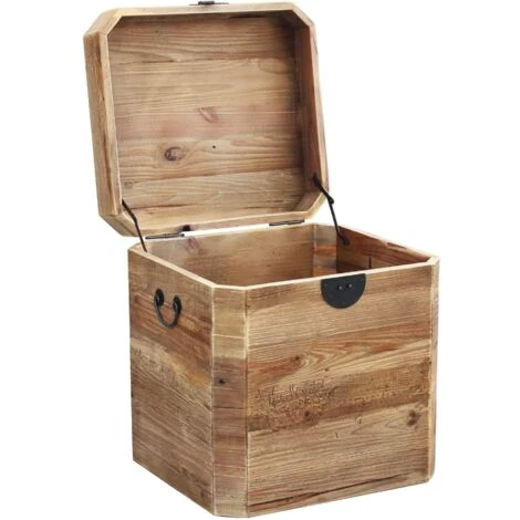 Baule In Legno Di Pino Riciclato Di Design Moderno In Legno Invecchiato Pezzo Unico Cm 52x48x55 H 4 Baule In Legno Di Pino Riciclato Di Design Moderno In Legno Invecchiato Pezzo Unico Cm 52x48x55 H - immagine 2