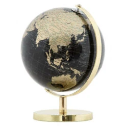 Dmora Mappamondo Decorativo, Plastica E Ferro, Colore Nero, Misure: 20 X 20 X 28 Cm, Con Imballo Rinforzato -Armonia Decor 38269799 2
